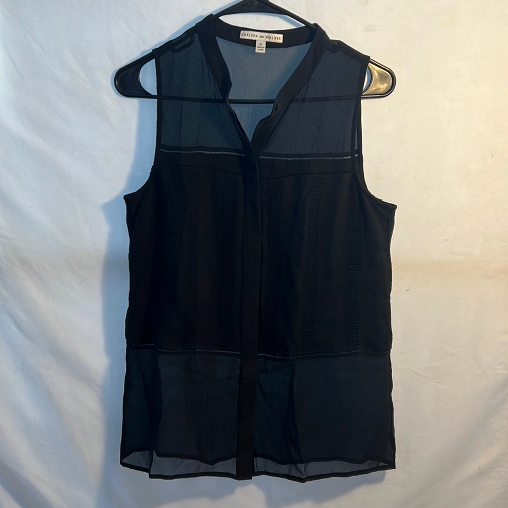 Chelsea and Walker 100% silk black blouse